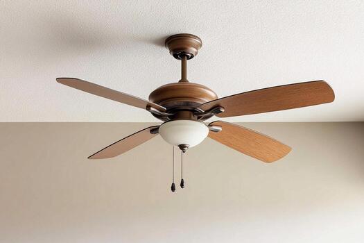 a-ceiling-fan-with-two-blades-and-a-light-photo